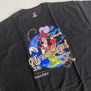 Disney neverland 5K Captain Hook tshirt size‎ 2XL